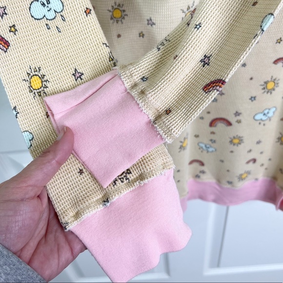 Hello Nite! Revolve Long Sleeve Thermal Waffle Knit Pajama Sleep Shirt S-L - Picture 7 of 8